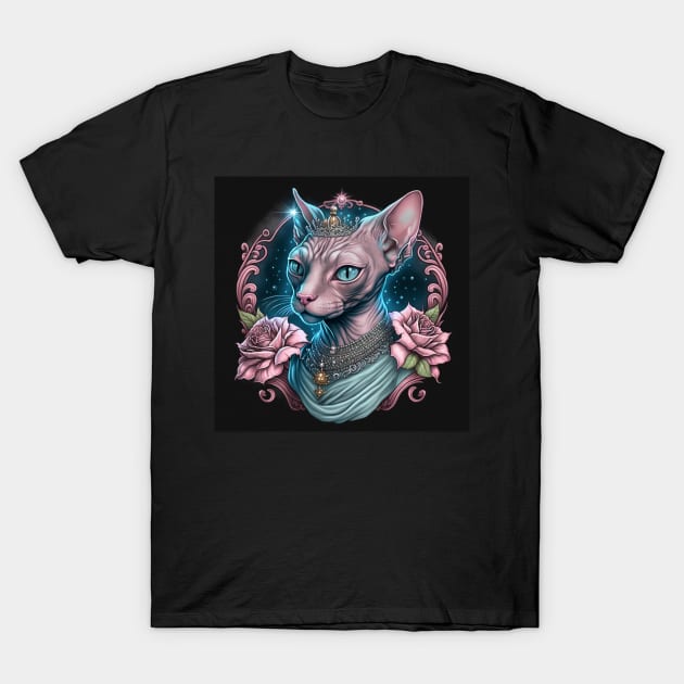 Sphynx Alien Queen T-Shirt by Enchanted Reverie